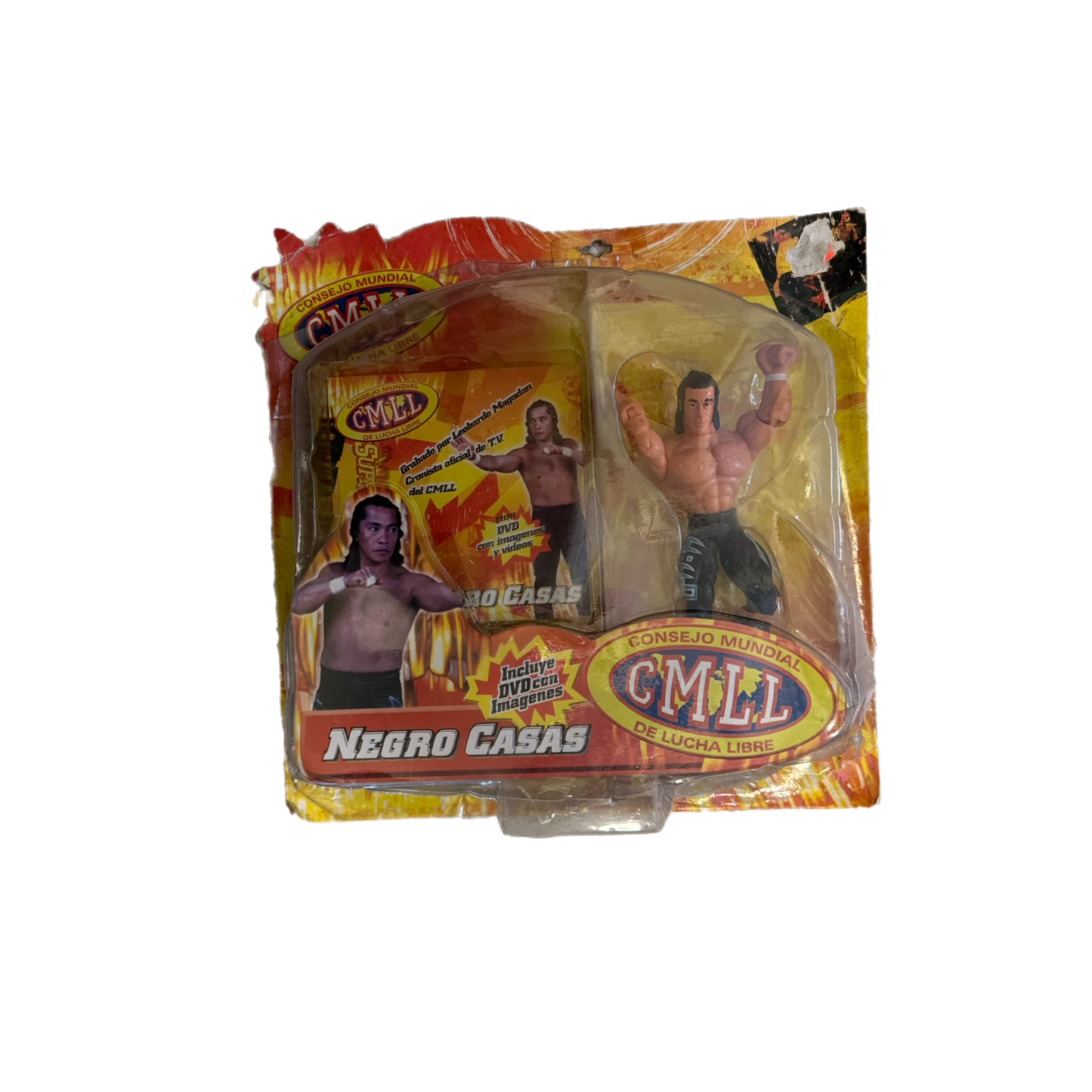 Negro Casas CMLL HAG dvd + figure combo vintage action figure Moc
