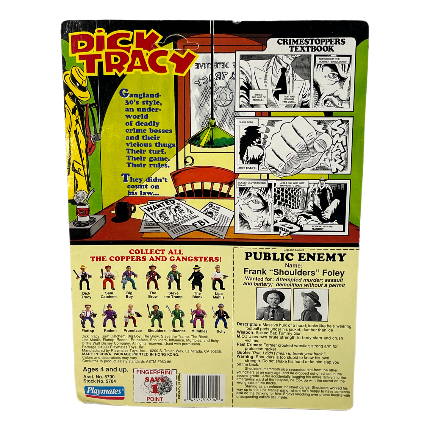 Playmates Dick Tracy Shoulders unpunched vintage action figure