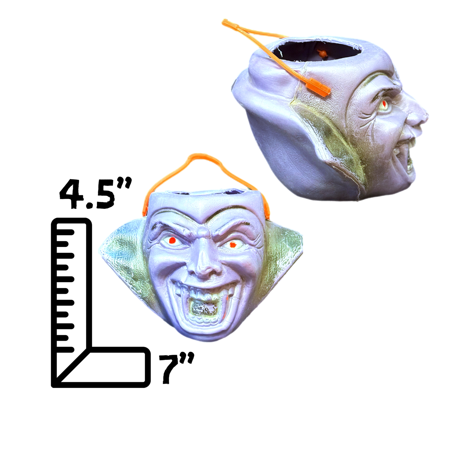 vintage blowmold dracula candy bucket