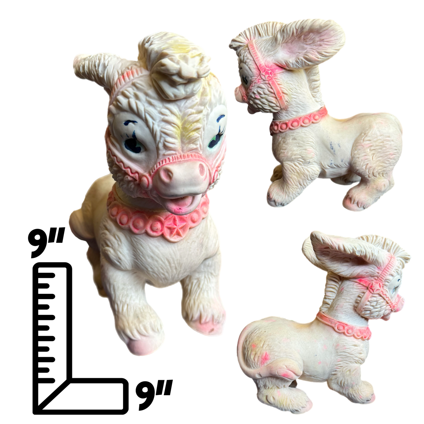 Vintage Squeaky Donkey Edward Mobley style