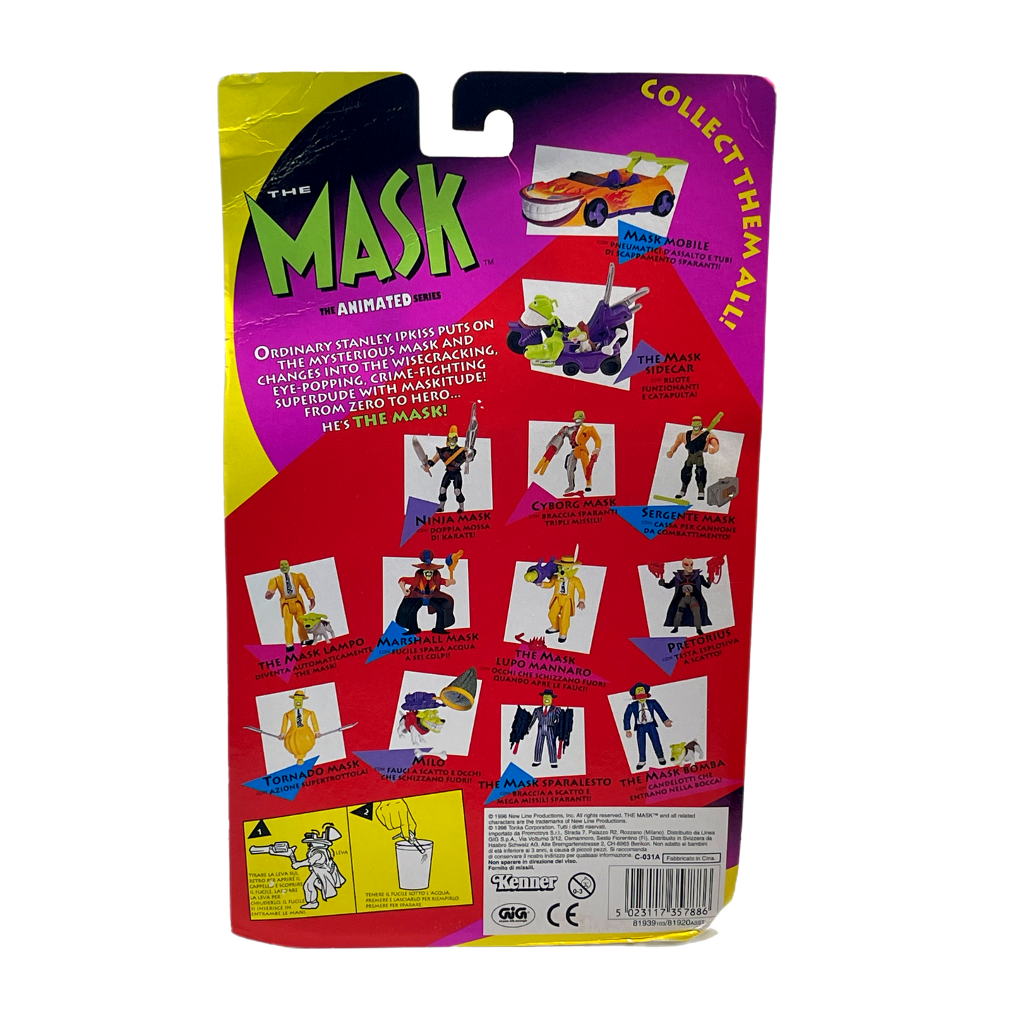 Kenner The Mask The Animated Series Marshall Mask European Exclusive crazy rare moc 1990s