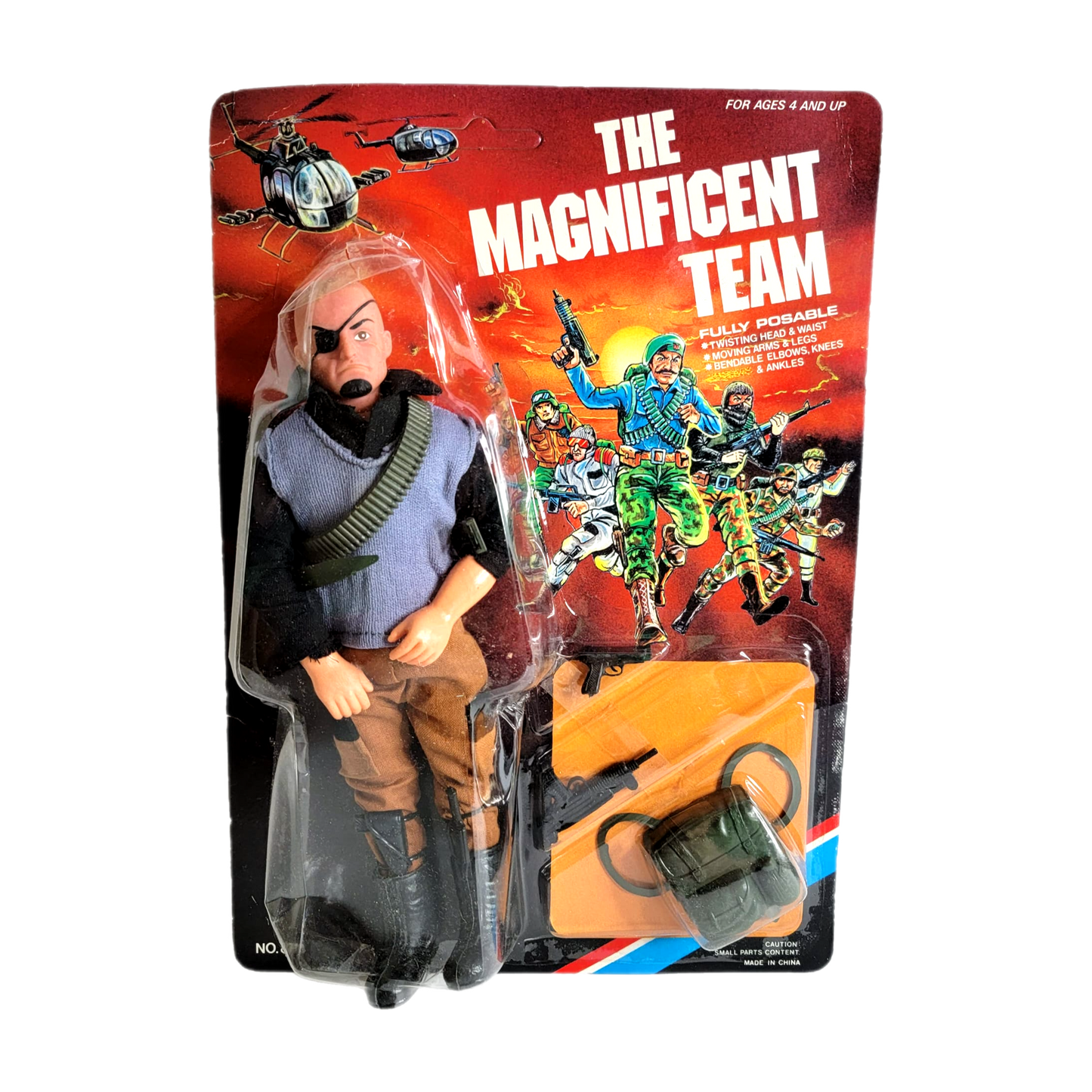 Paco Toys The Magnificent Team vintage action figure bootleg ko GI Joe Mego like
