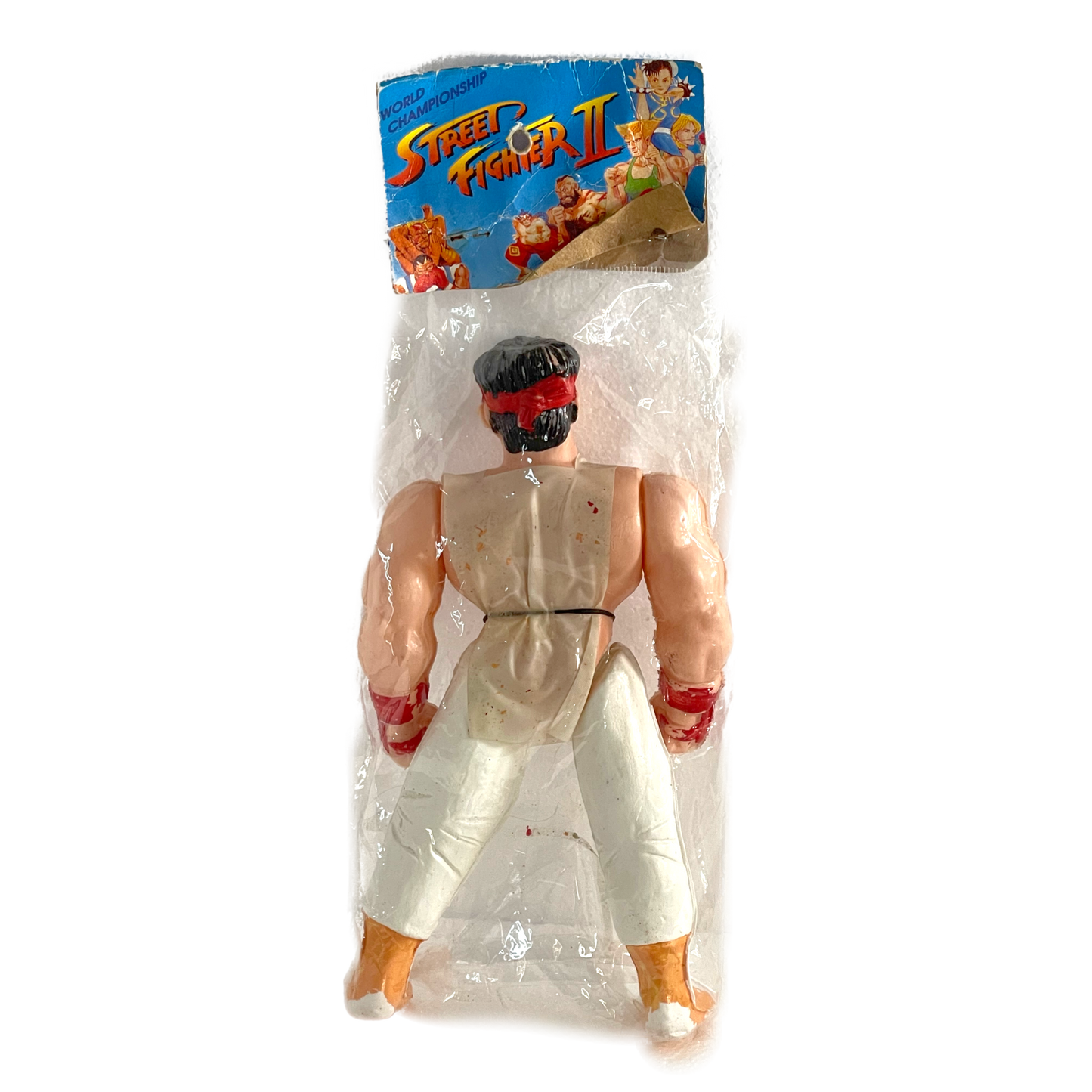 Blowmold vintage street fighter II Ryu sealed 90s Mexico bootleg
