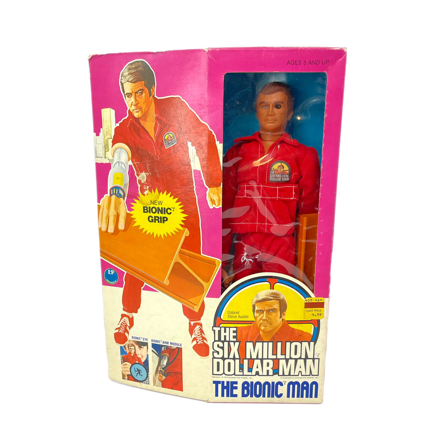 Kenner The Six Million Dollar Man The Bionic Man Steve Austin Lee Majors vintage action figure misb