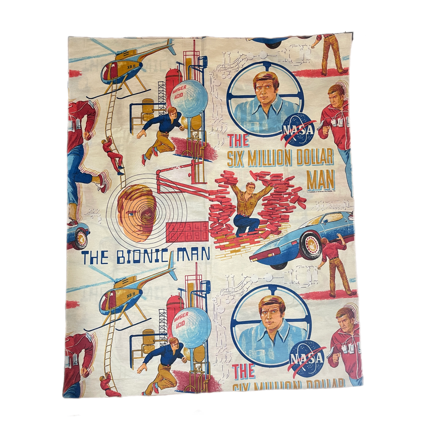 Six Million Dollar Man Bionic Man Giant Fabric sheet