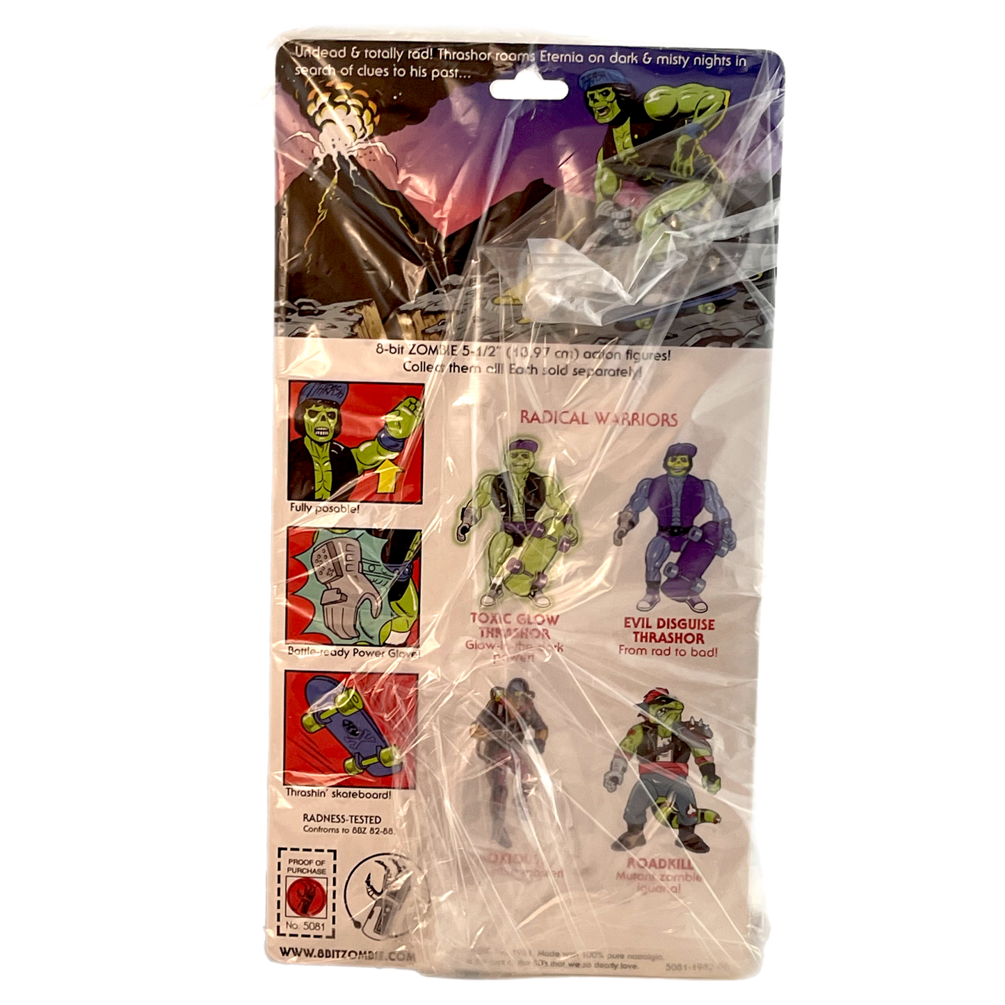 8 Bit Zombie Thrashor motu 80s inspired vinyl action figure