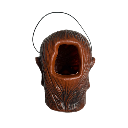 Vintage Wolf man/Monster head Halloween Candy Bucket