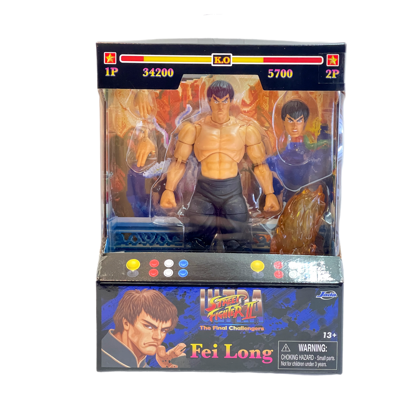 Jada Toys Street Fighter II Ultra The Final Challengers Fei Long premium action figure