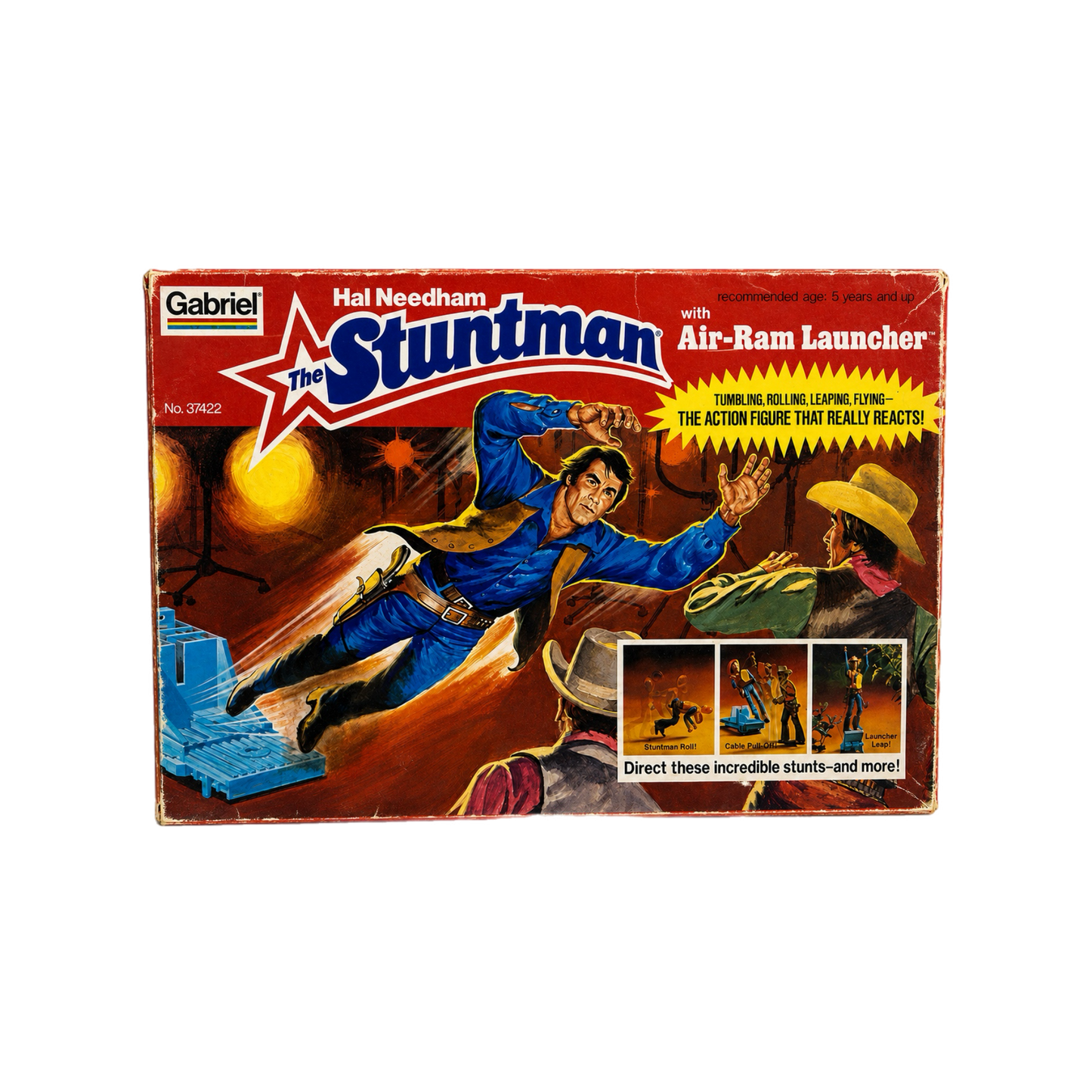 Gabriel Hal Needham The Stuntman Vintage Action Figure with Air-Ram Launcher MISB