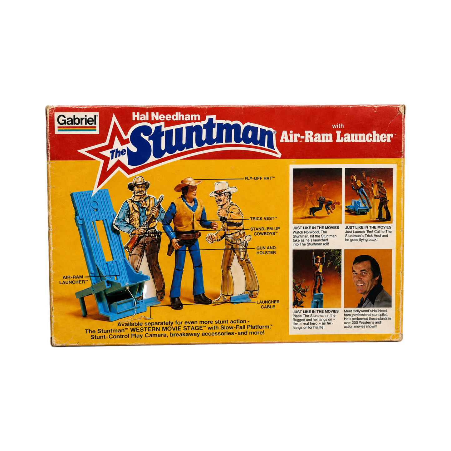 Gabriel Hal Needham The Stuntman Vintage Action Figure with Air-Ram Launcher MISB