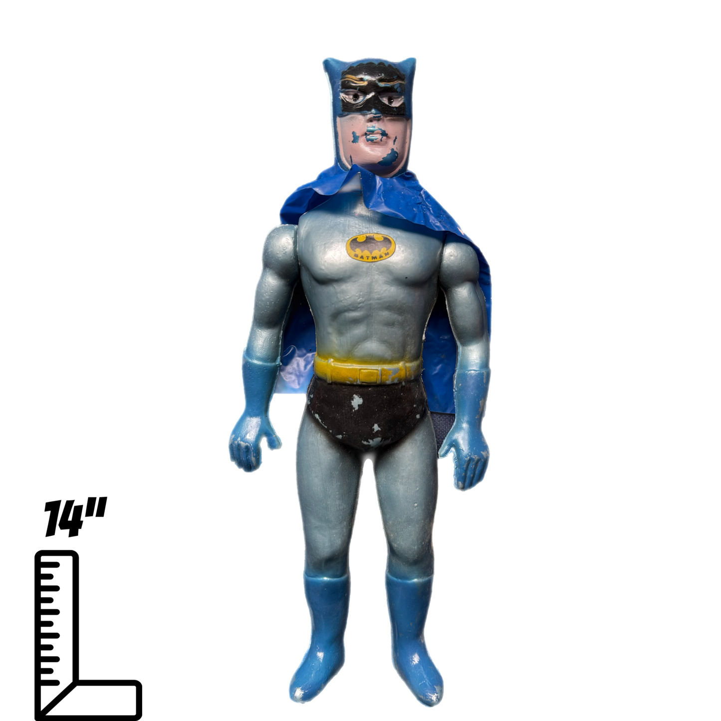 Vintage Batman and Robin Giant Size Blowmold Action Figures