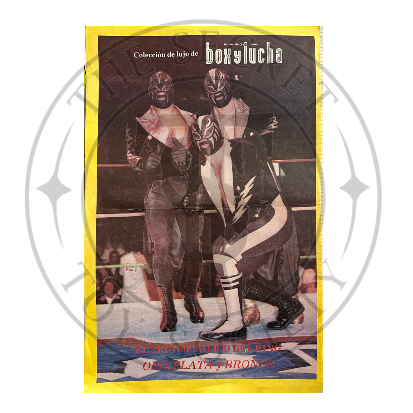Lucha Libre Poster El Trio Metalico Del Ring Oro, Plata y Bronce