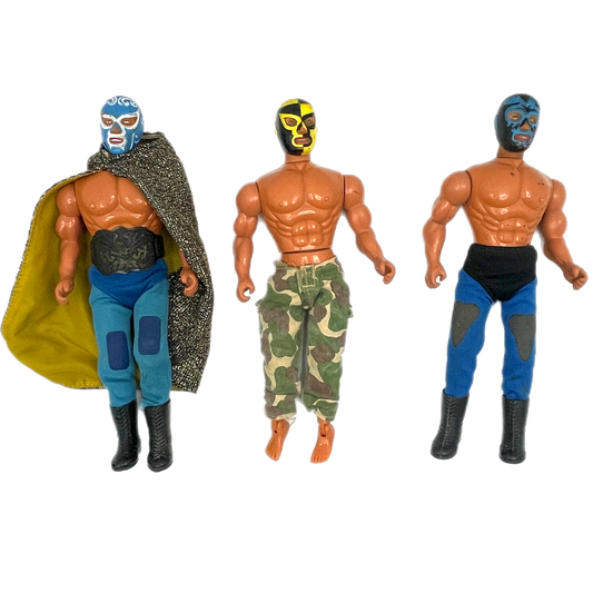 Magnificent Wrestler luchadore Mego like vintage action figures