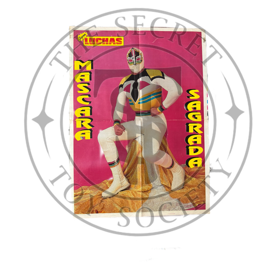 Vintage Lucha Poster Mascara Sagrada/ Canelo Casas