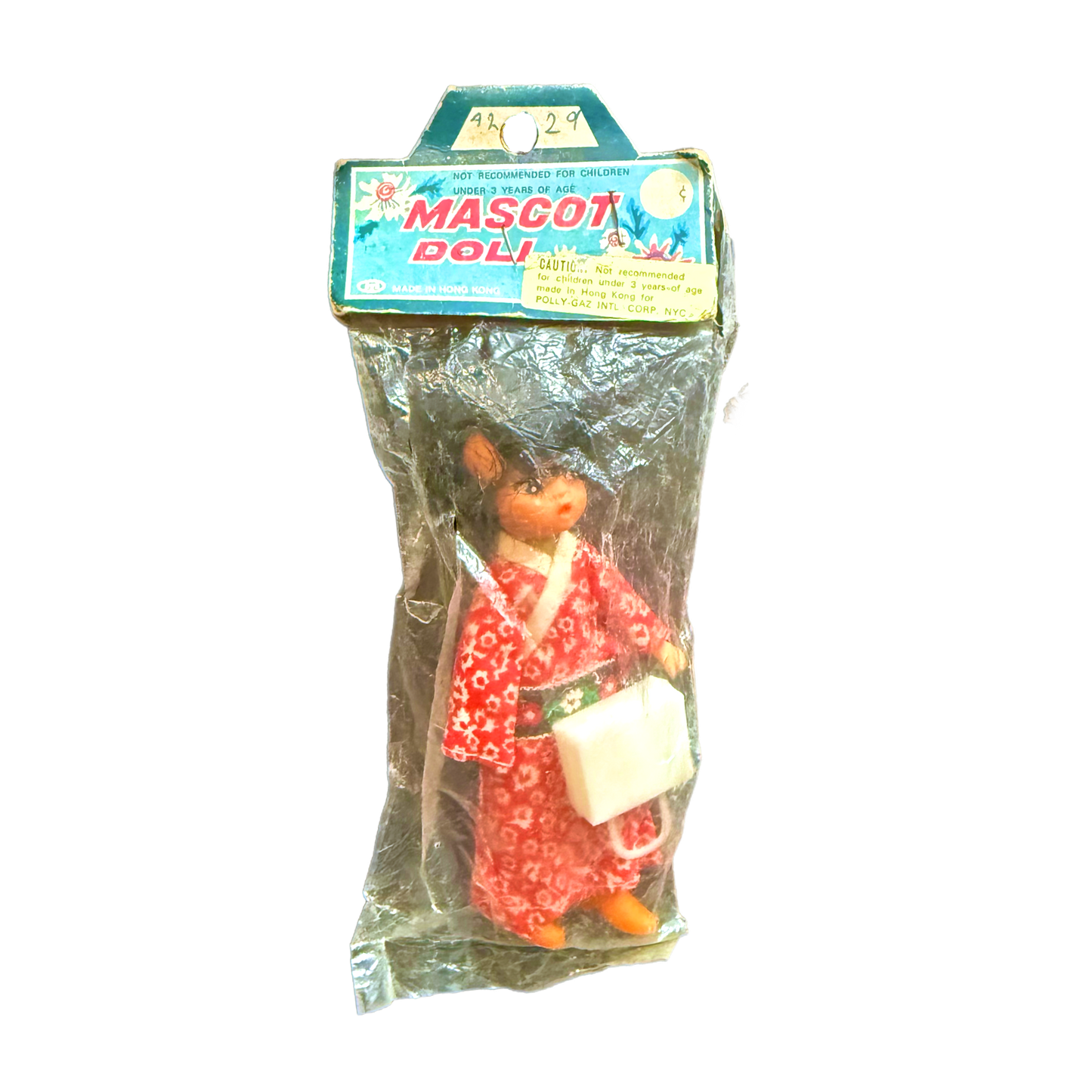 Vintage Mascot Doll figure KO Dolly Darling airline stewardess cute 70s doll kimono