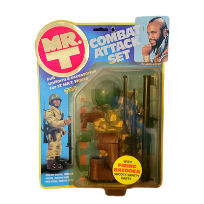Vintage Argentinian Mr T W/ Galoob Combat Attack Set MOC