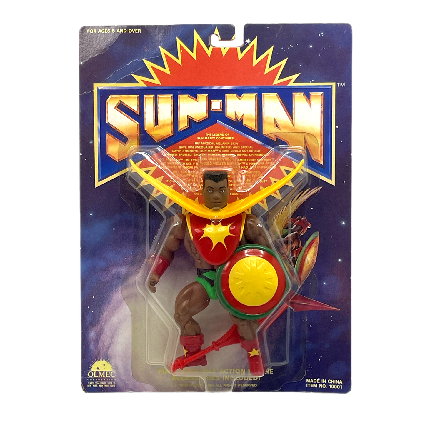 1985 Olmec Toys Sun-Man Vintage Action Figure MOC