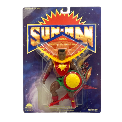 1985 Olmec Toys Sun-Man Vintage Action Figure MOC