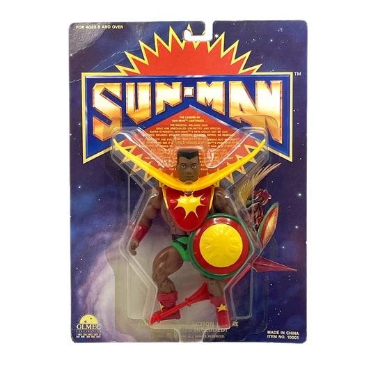 1985 Olmec Toys Sun-Man Vintage Action Figure MOC