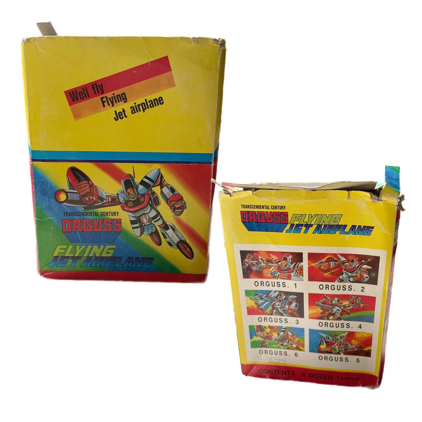 Orguss Flying Jet Airplane Vintage Old Stock Bootleg foam airplanes gundam shogun warriors