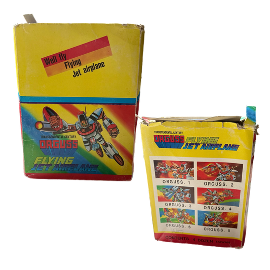 Orguss Flying Jet Airplane Vintage Old Stock Bootleg foam airplanes gundam shogun warriors