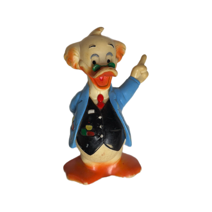 Vintage Professor Von Drake duck scientist ducktales Disney soft vinyl toy