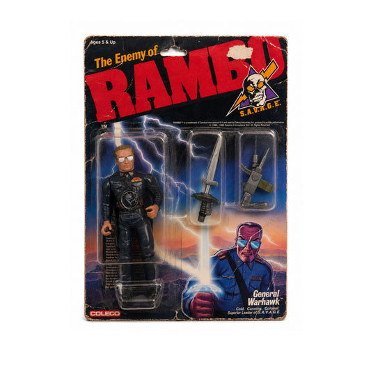 Coleco Rambo General Warhawk Vintage Action Figure