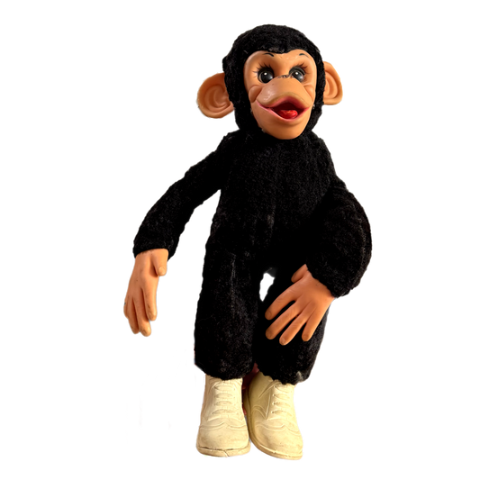 Monkey Vintage Rubber Face Plushie