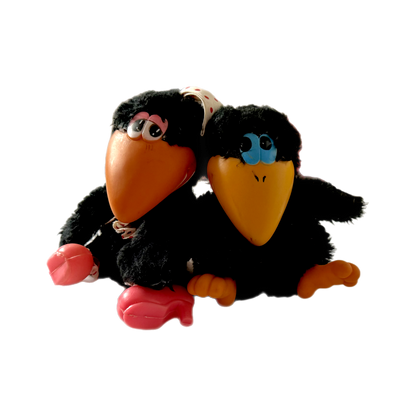 Vintage Sekiguchi Croppo crow plush toys