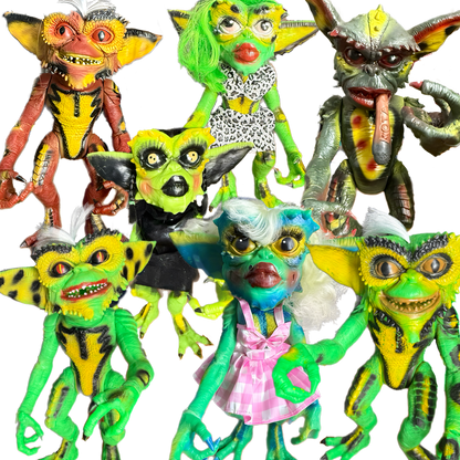 Giant Size Vinyl Gremlins Bootlegs rooted hair posable KOs