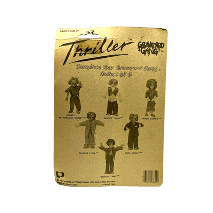 1984 Powco “Midnite” Mike Thriller Graveyard Gang Glow in the dark 6” fully bendable figure vintage action figure Moc Micheal Jackson KO