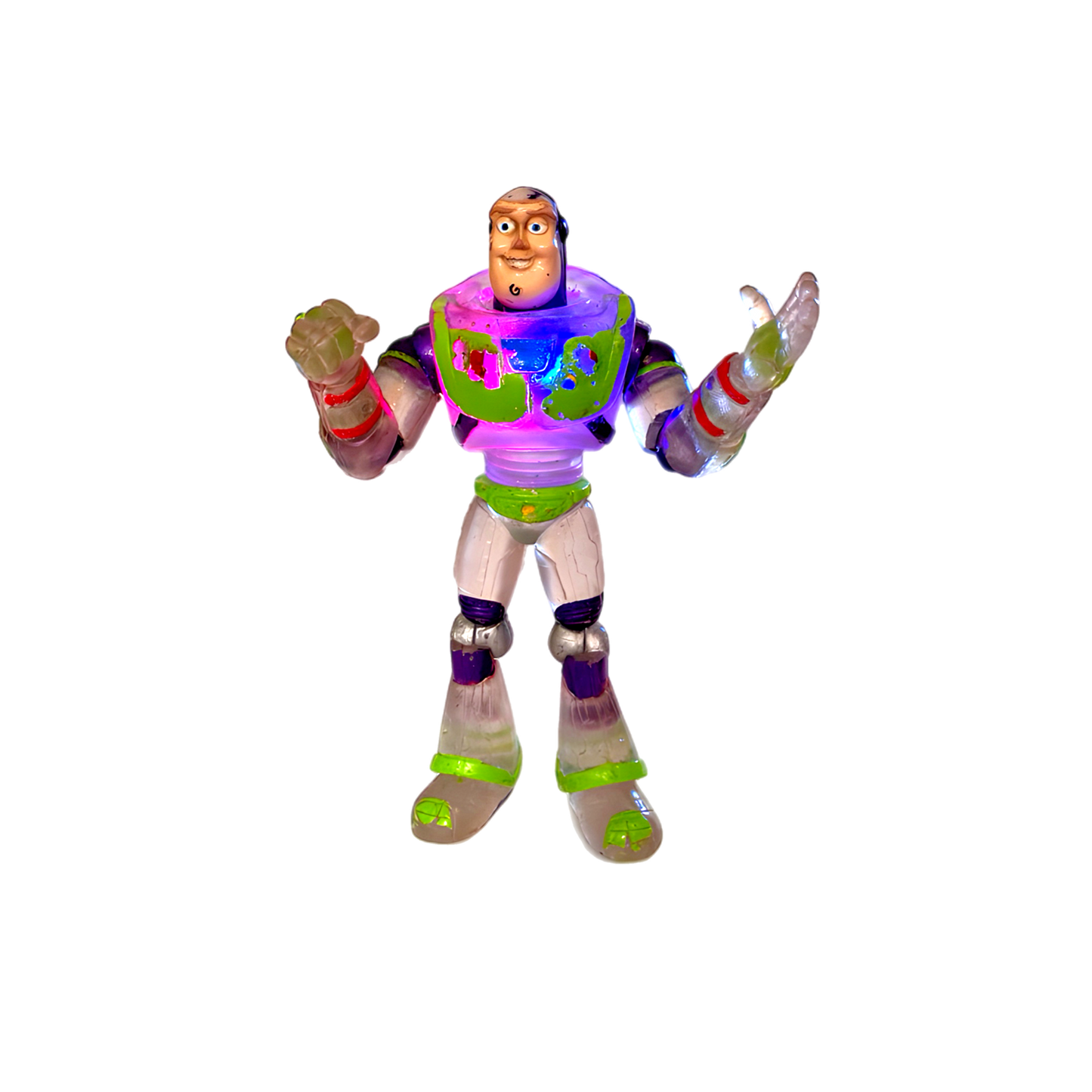 Vintage Translucent Buzz Lightyear Bootleg Articulated Action Figure