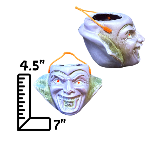 vintage blowmold dracula candy bucket