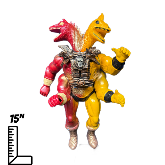 Vintage Blowmold Galaxy Warrior Double Headed Lizard Man Giant Size Action figure