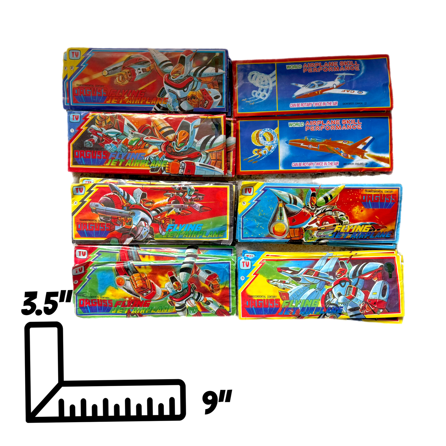 Orguss Flying Jet Airplane Vintage Old Stock Bootleg foam airplanes gundam shogun warriors