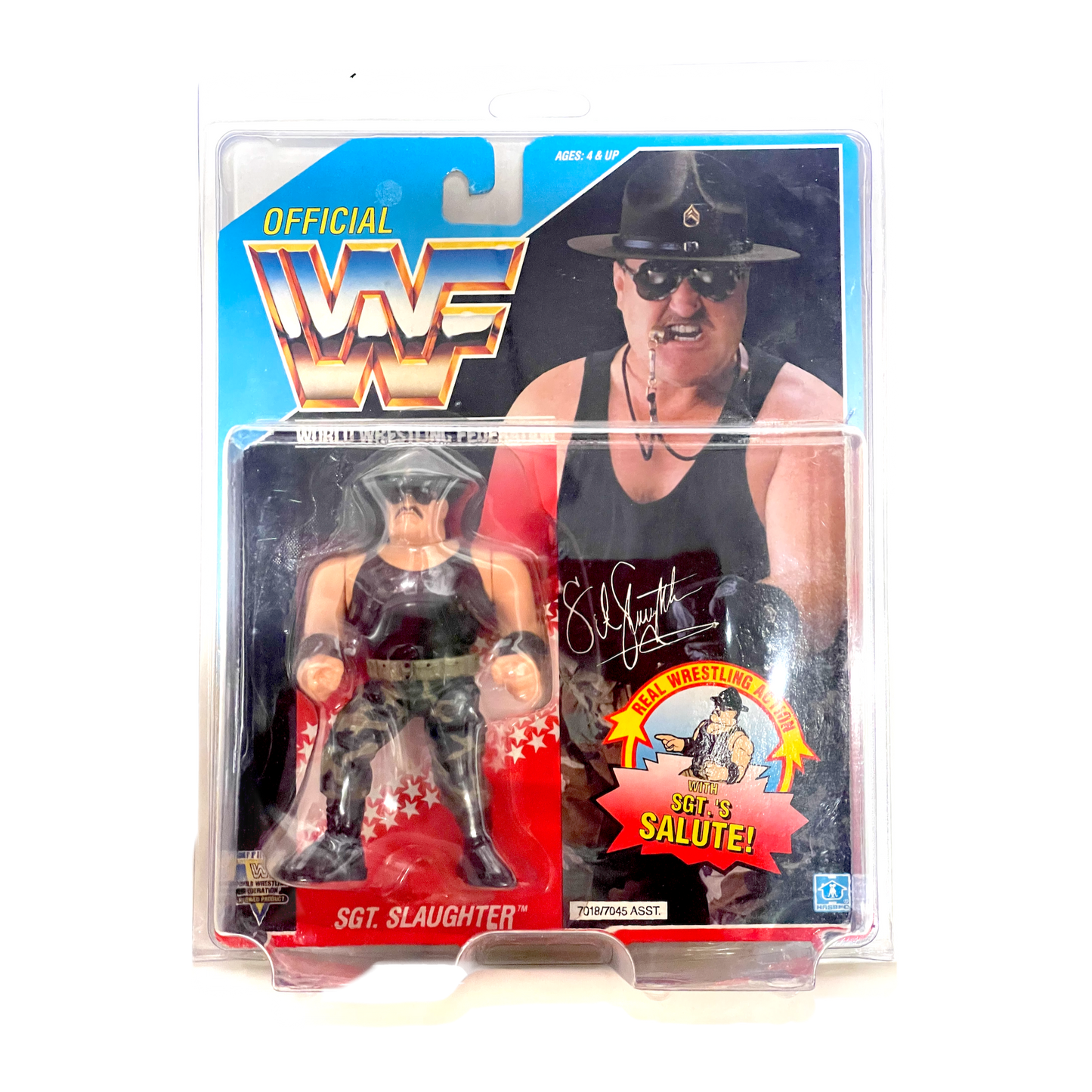 Moc WWF Hasbro Sgt. Slaughter with protector