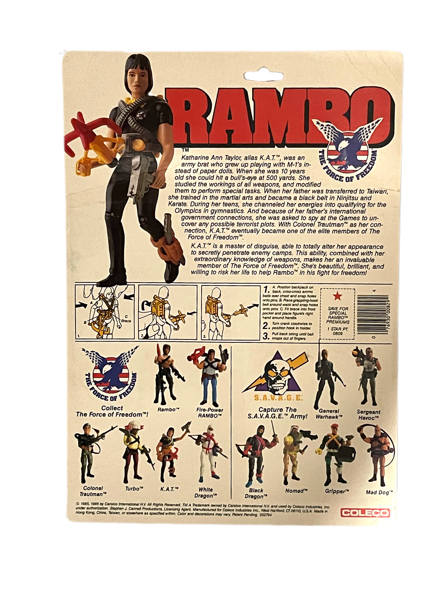 Coleco Rambo The Force of Freedom Kat MOC