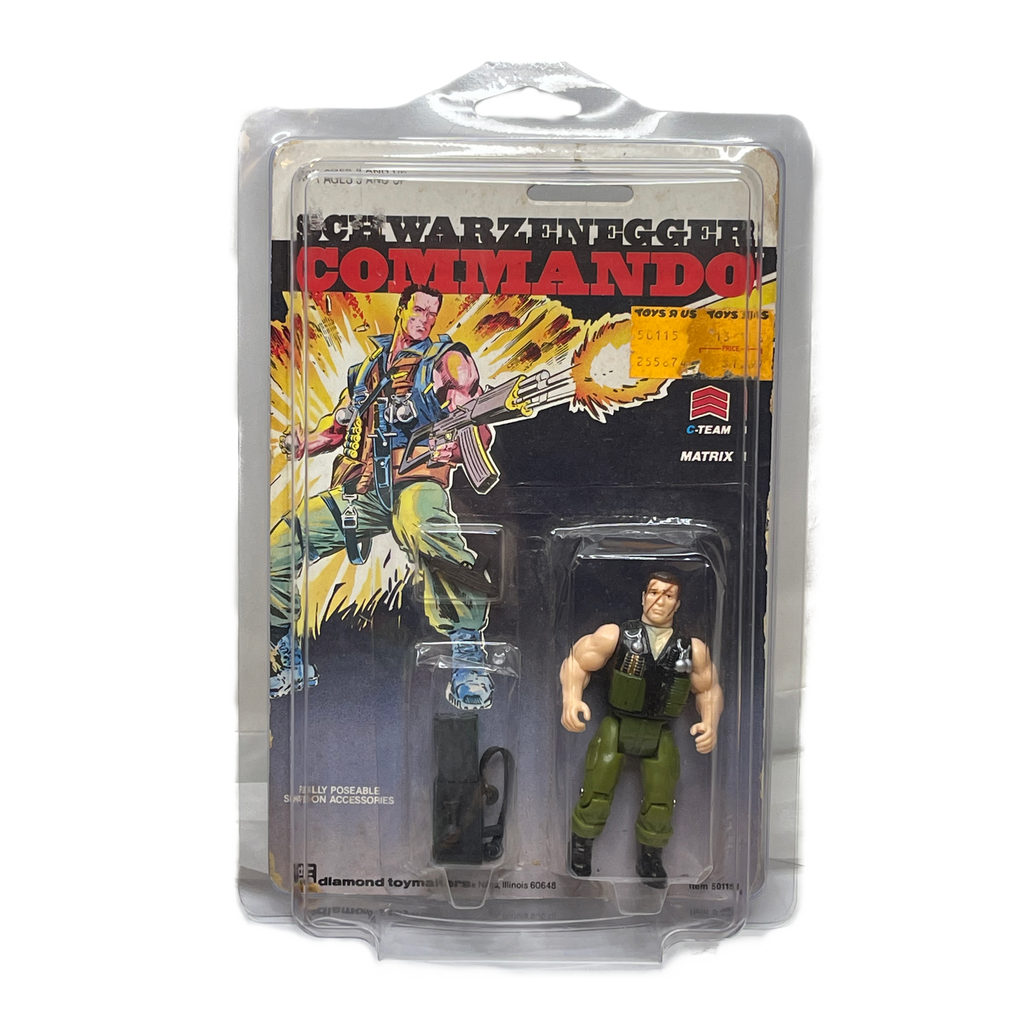 Schwarzenegger Commando Matrix 3.75 vintage action figure moc