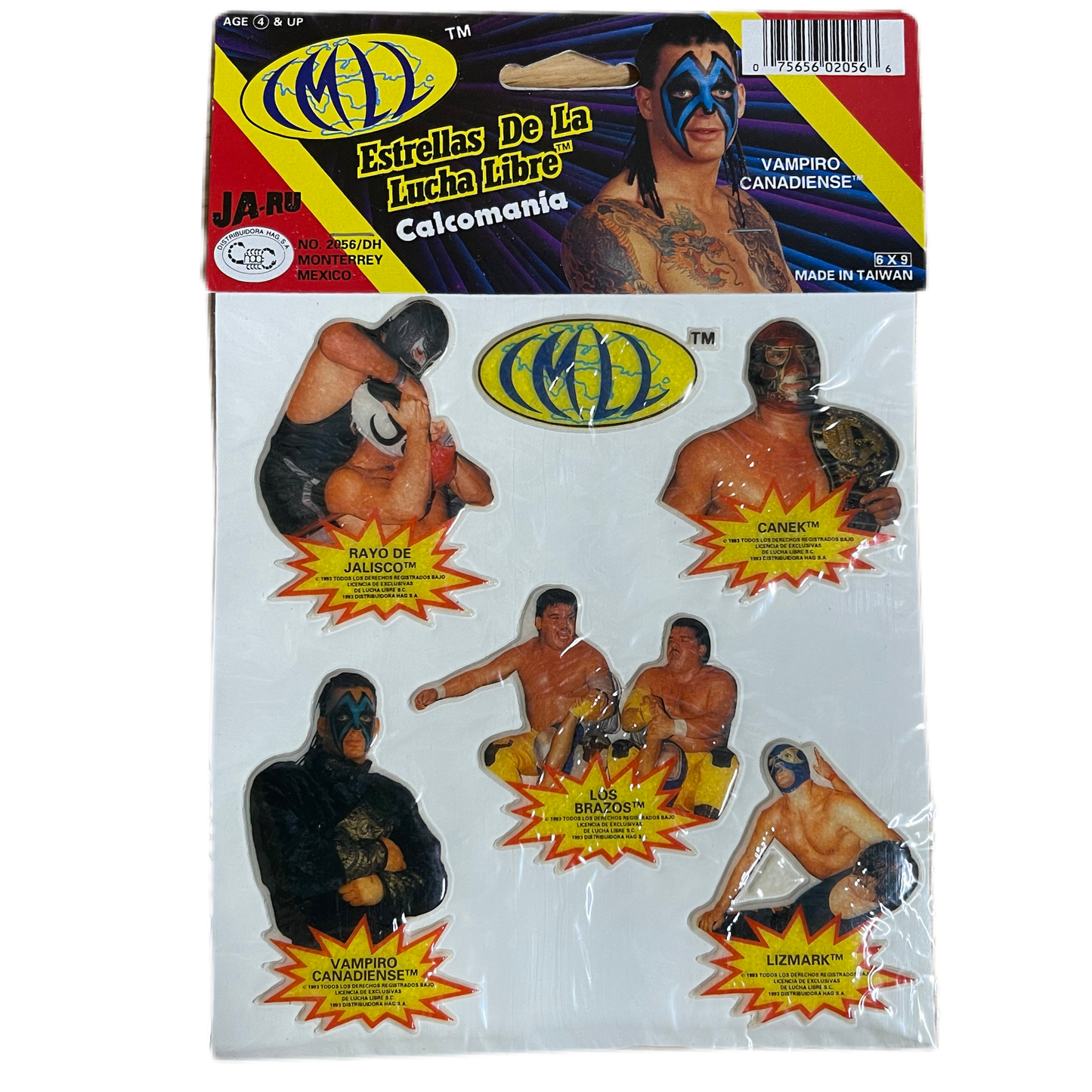 JA-RU CMLL vintage Lucha Libre Puffy Sticker Set