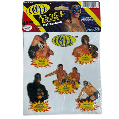 JA-RU CMLL vintage Lucha Libre Puffy Sticker Set