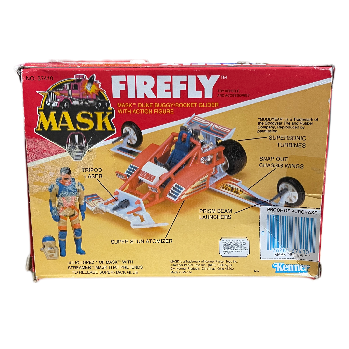 Kenner M.A.S.K Firefly with Julio Lopez