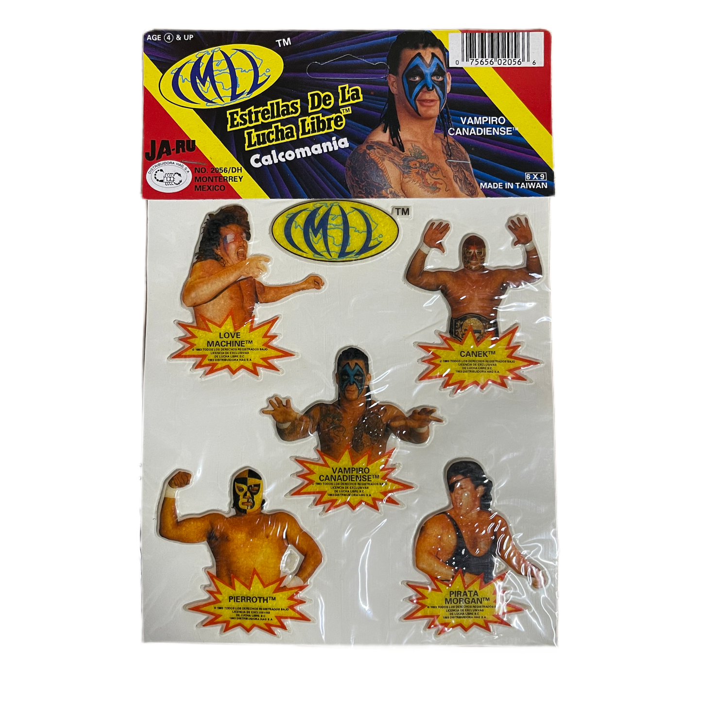 JA-RU CMLL vintage Lucha Libre Puffy Sticker Set