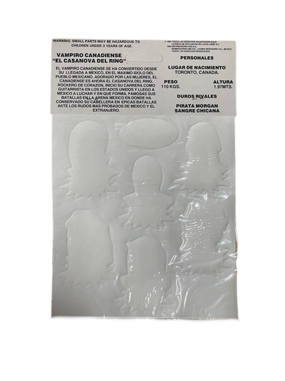 JA-RU CMLL vintage Lucha Libre Puffy Sticker Set