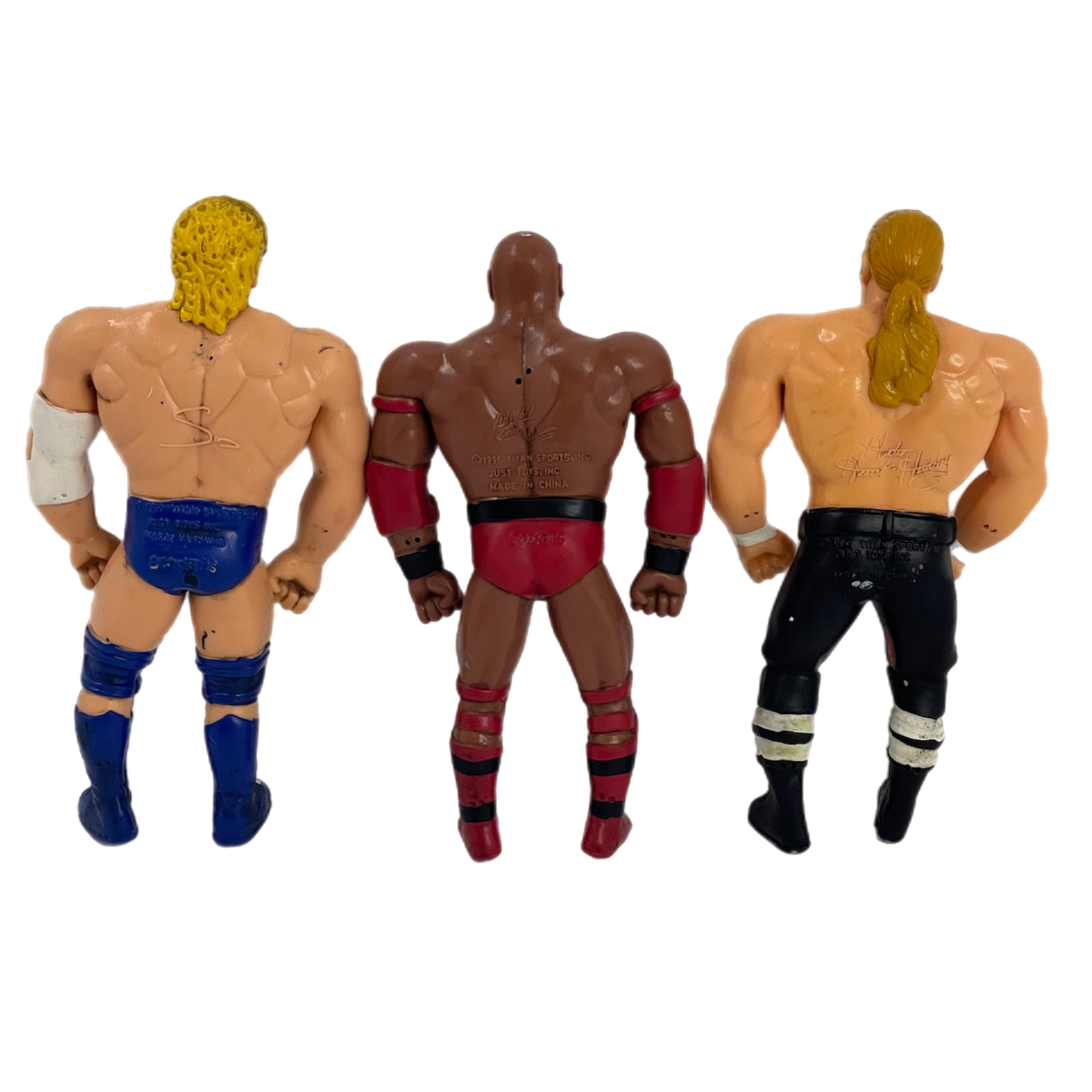 WWF Jus Toys Bend Ems Sid Vicious Ahmed Johnson HHH bendy figures