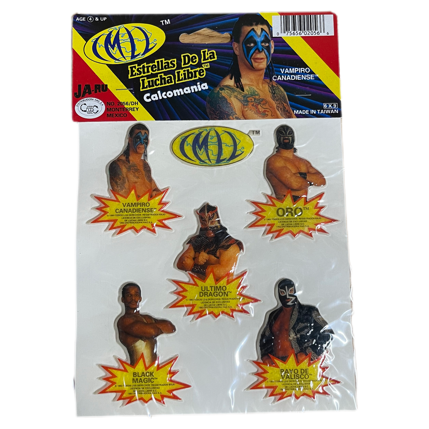 JA-RU CMLL vintage Lucha Libre Puffy Sticker Set