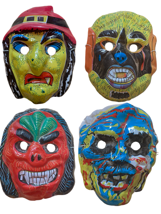 Vintage plastic Halloween masks