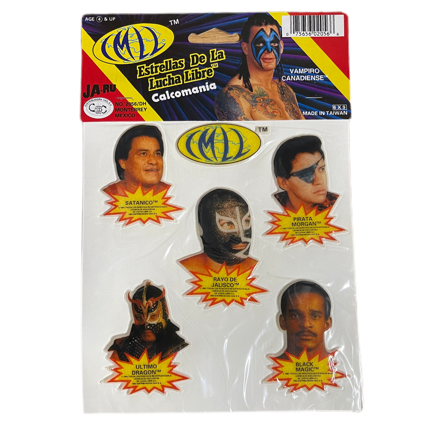 JA-RU CMLL vintage Lucha Libre Puffy Sticker Set