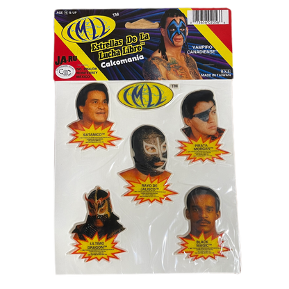 JA-RU CMLL vintage Lucha Libre Puffy Sticker Set