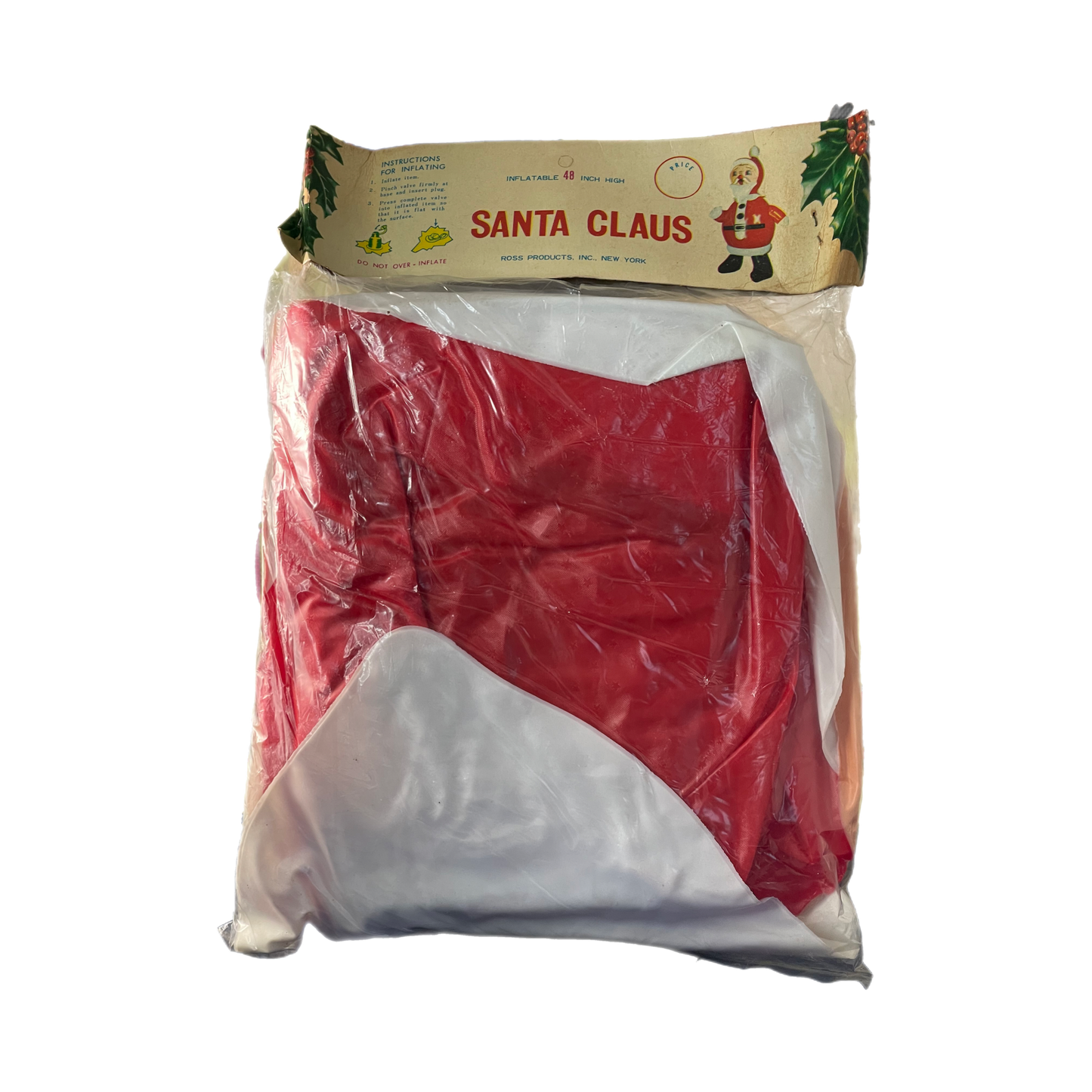 Vintage inflatable Santa sealed in bag 60s 70s