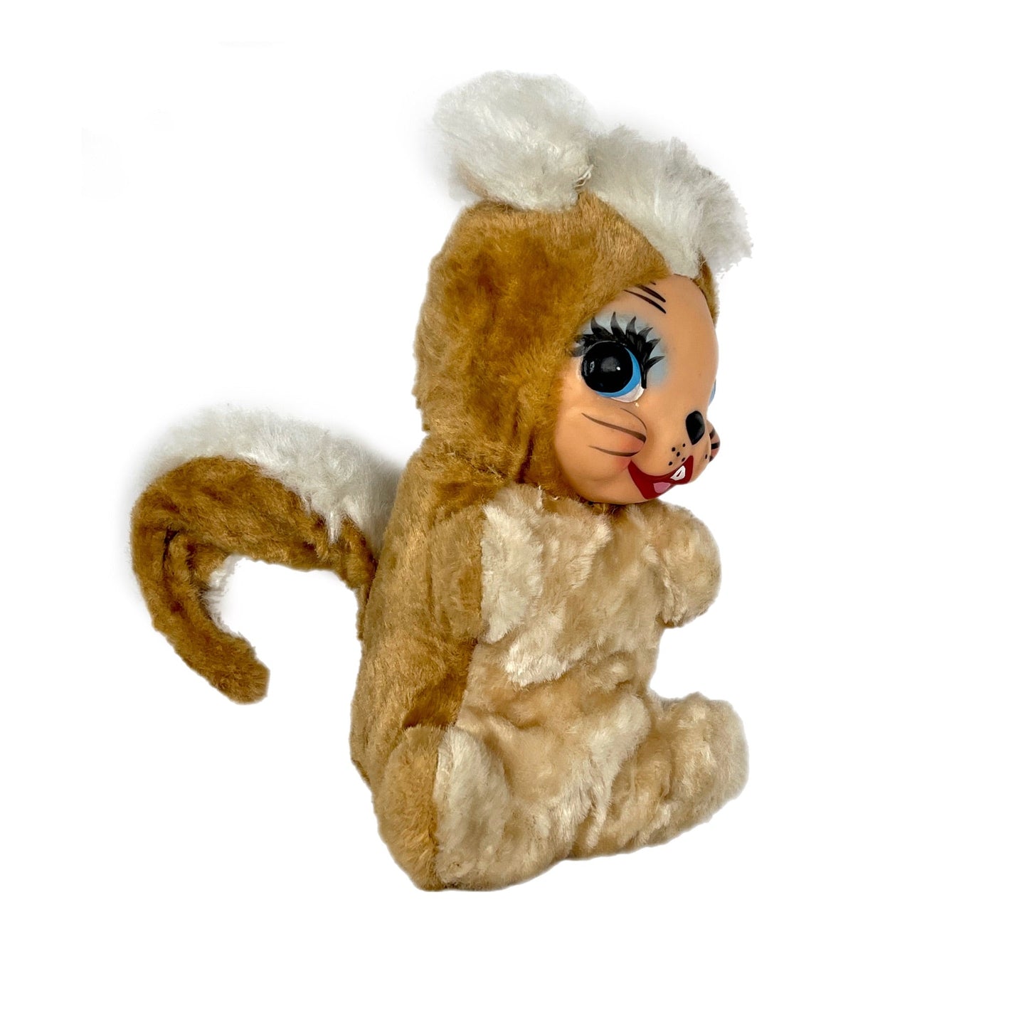 Rubberface vintage squirrel plush animal toy